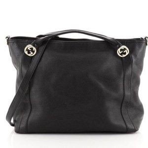 GUCCI Black Leather Miss GG Original Top Handle